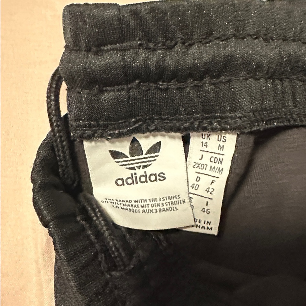 Adidas Black and White Zipper Track Pants - Picture 2 of 5